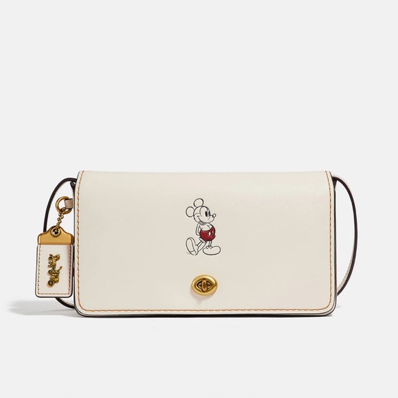 🔥🔥🔥NEW Disney X Coach Dinky Mickey Mouse Leather Crossbody Bag - Picture 1 of 15